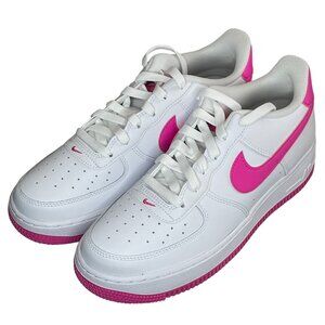 Nike Air Force 1 (GS) White Laser Fuchsia FV5948-102 Youth Size 7Y/Women's 8.5